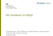UK feedback on MQO