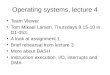 Operating systems, lecture 4