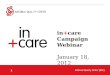 in + care  Campaign Webinar January 18, 2012