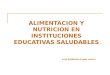 ALIMENTACION Y NUTRICION EN INSTITUCIONES EDUCATIVAS SALUDABLES