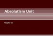 Absolutism Unit