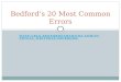 Bedford’s 20 Most Common Errors