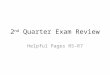 2 nd  Quarter Exam Review