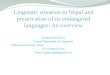 Linguistic situation in Nepal and preservation of its endangered languages: An overview