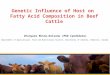 Genetic Influence of Host on  Fatty Acid Composition in Beef Cattle