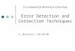 1st Combined R2E Workshop & School-Days Error Detection and Correction Techniques