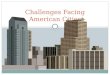 Challenges Facing American Cities