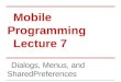 Mobile Programming Lecture 7