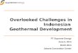 Overlooked Challenges in Indonesian  Geothermal Development