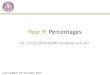 Year 9:  Percentages