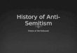 History of Anti-Semitism