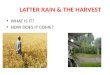 LATTER RAIN & THE HARVEST