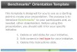 Benchmarks®  Orientation Template