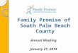 Family Promise of South Palm Beach County Annual Meeting January 21, 2014