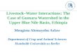 Livestock–Water Interactions: The Case of Gumara Watershed in the Upper Blue Nile Basin, Ethiopia