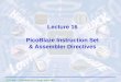 Lecture  16 PicoBlaze  Instruction Set & Assembler Directives