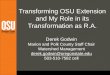 Transforming OSU Extension and My Role in its Transformation as R.A