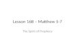 Lesson 16B – Matthew 5-7