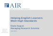 Helping English Learners Meet High Standards