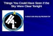 Things You Could Have Seen if the Sky Were Clear Tonight