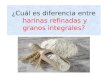 ¿Cuál es diferencia entre harinas refinadas y granos integrales?