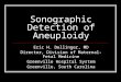 Sonographic  Detection of Aneuploidy