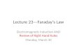 Lecture 23—Faraday’s Law