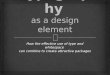 Typography as a design element