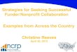 Strategies for Seeking Successful Funder/Nonprofit Collaboration