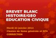 BREVET BLANC HISTOIRE/GEO EDUCATION CIVIQUE