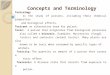 Concepts and Terminology