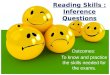 Reading Skills : Inference Questions