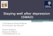 Staying well after depression  (SWAD)