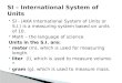 SI – International System of Units