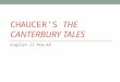 Chaucer’s  The Canterbury Tales