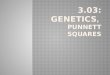 3.03: Genetics ,   Punnett  squares