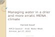 Managing water in a drier and more erratic MENA climate