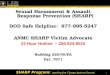 Sexual Harassment & Assault Response Prevention (SHARP) DOD Safe Helpline:  877-995-5247