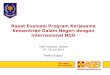 Rapat Evaluasi Program Kerjasama Kementrian Dalam Negeri dengan Internasional NGO