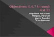 Objectives 4.4.7 through 4.4.13