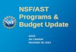 NSF/AST Programs & Budget Update