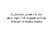 Ecphrastic poetry & the development of professional literacy in  mathematics