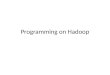 Programming on  Hadoop