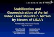 Stabilization and Georegistration of Aerial Video Over Mountain Terrain by Means of LIDAR