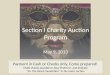 Section I Charity Auction Program