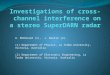 Investigations of cross-channel interference on a stereo  SuperDARN  radar