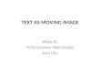 TEXT  As  MOVING IMAGE