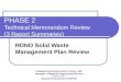 PHASE 2   Technical Memorandum Review  (3 Report Summaries)