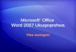 Microsoft ®  Office  Word 2007  Ukuqeqeshwa