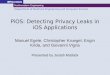 PiOS : Detecting Privacy Leaks in  iOS  Applications